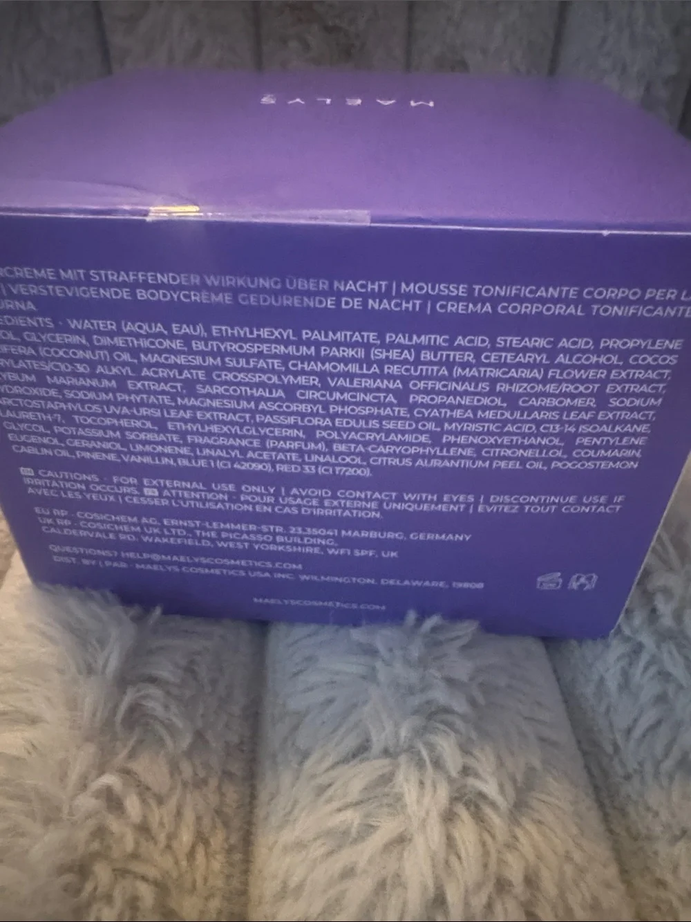 Maélys GET-DREAMY Overnight Toning Body Whip - Purple & White Box